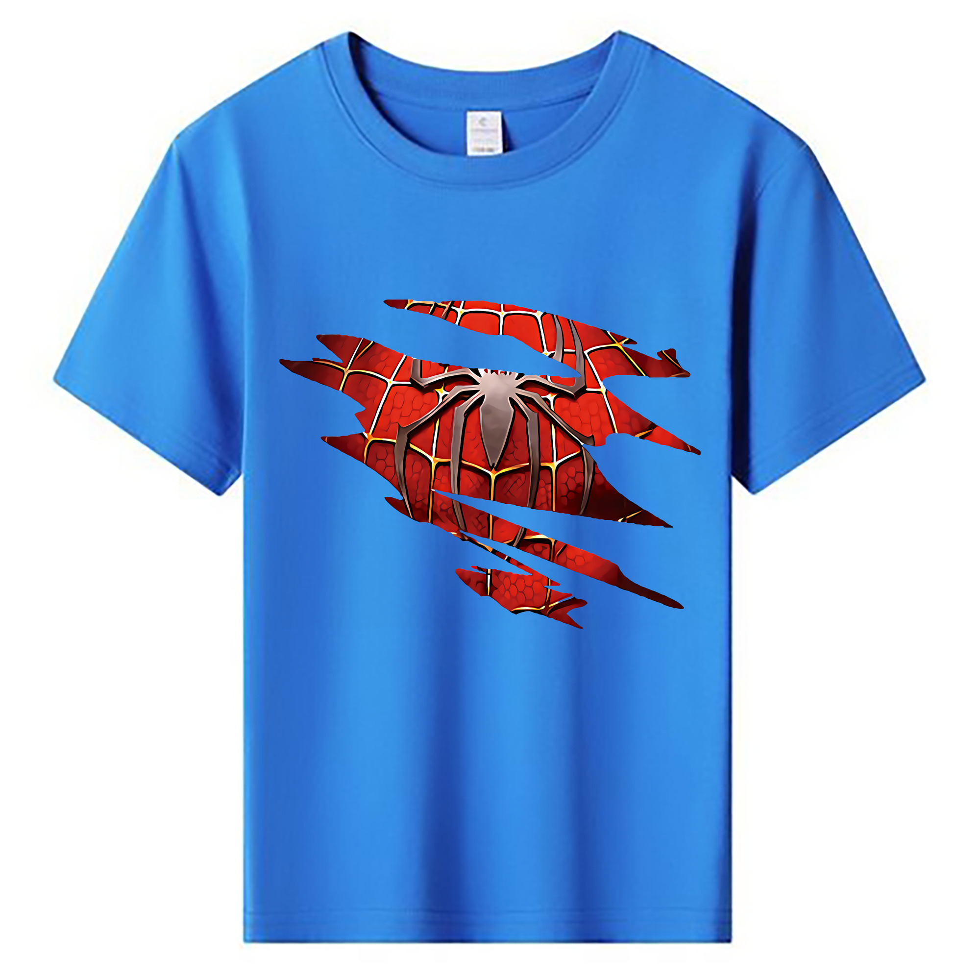 （画像用） Spider Man スパイダーマン 綿100％キッズTシャツ（フロントプリント）